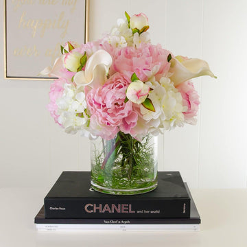 Large Real Touch Calla Lily Hydrangea Peony Arrangement - Flovery